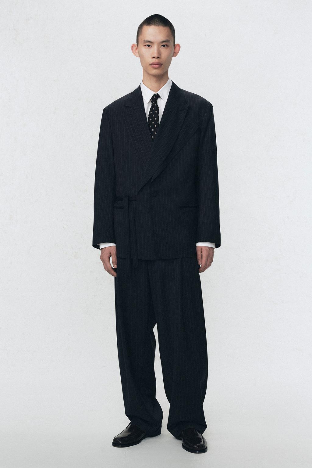 Брюки в полоску с пуговицами soshiotsuki x zara