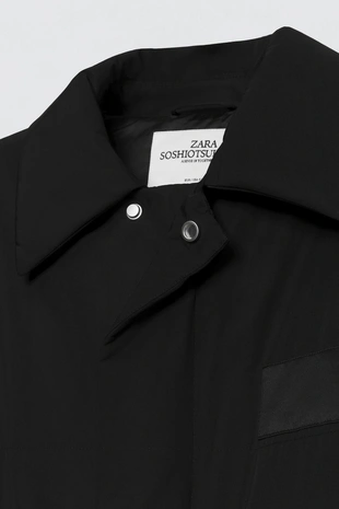 Оверсайз пальто из технического стёганого материала SOSHIOTSUKI X ZARA- Заказать в России