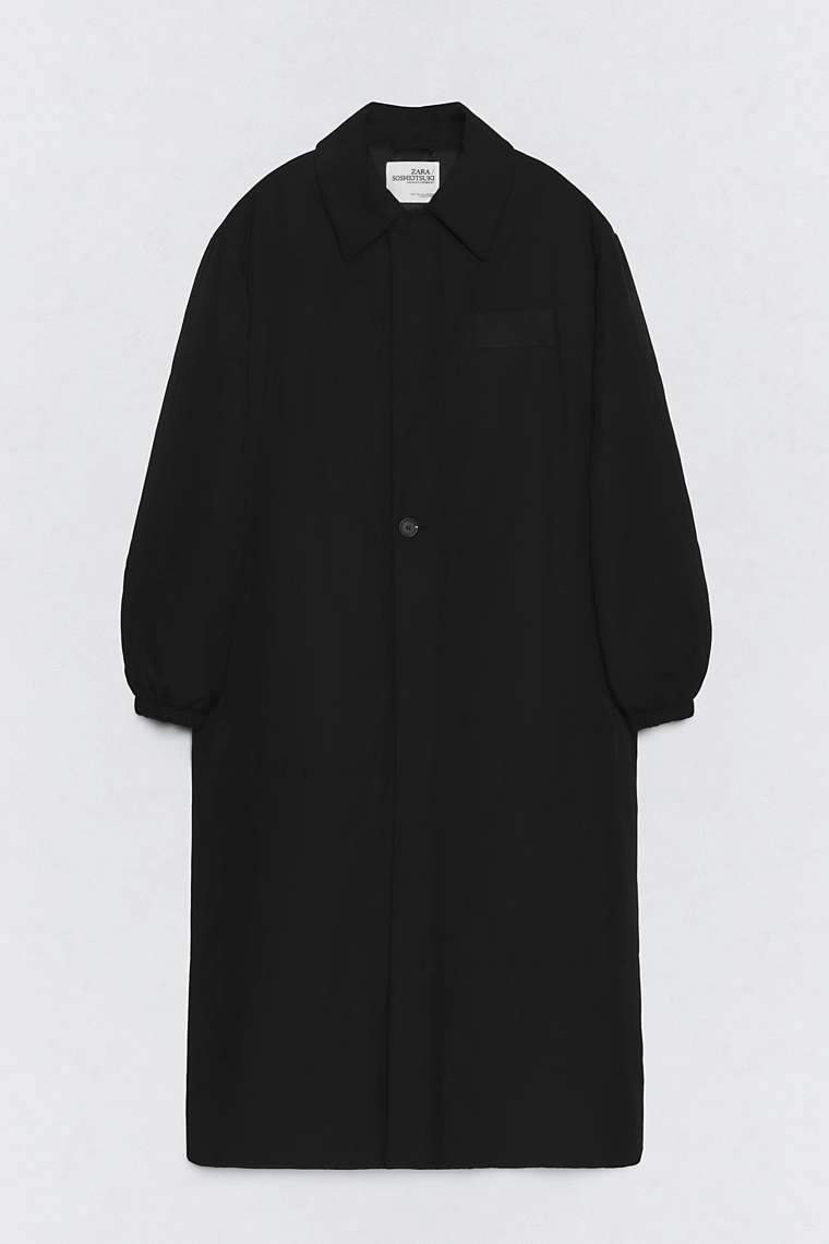 Технический стёганный пальто от soshiotsuki x zara
