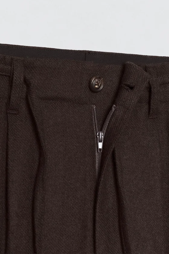 Плиссированные брюки костюма из фланели Zara «Soshiotsuki»