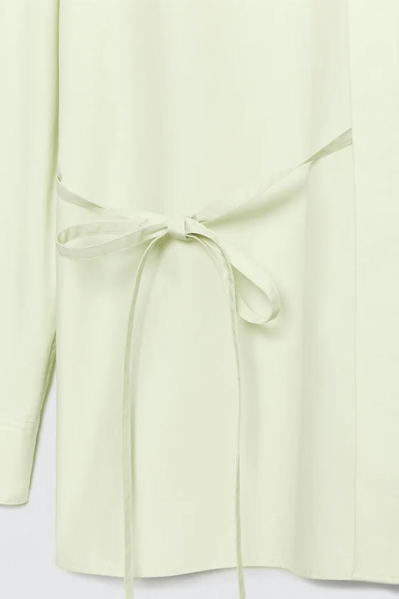 Рубашка с бантом из поплина Zara «Soshiotsuki»