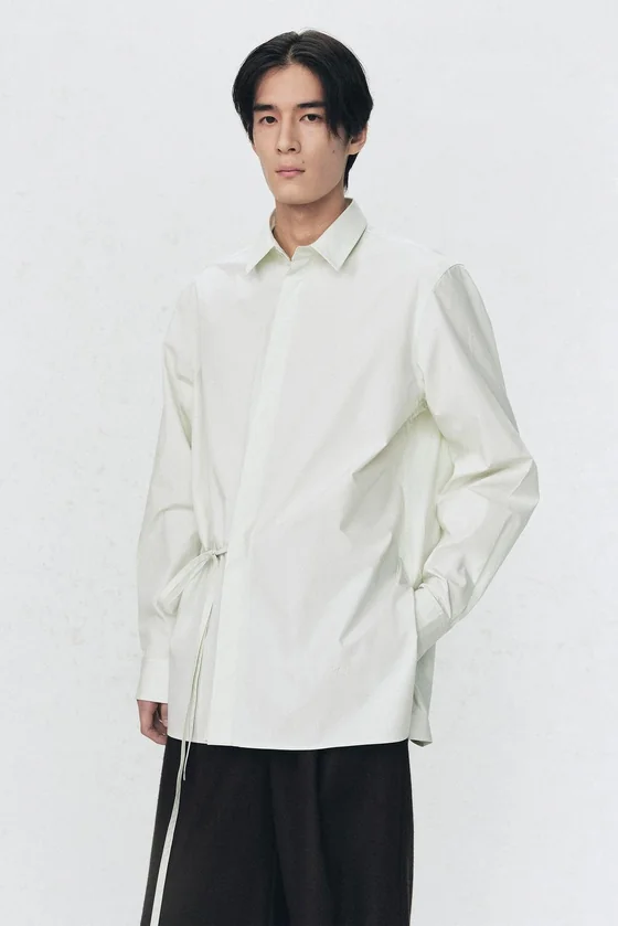 Рубашка с бантом из поплина Zara «Soshiotsuki»