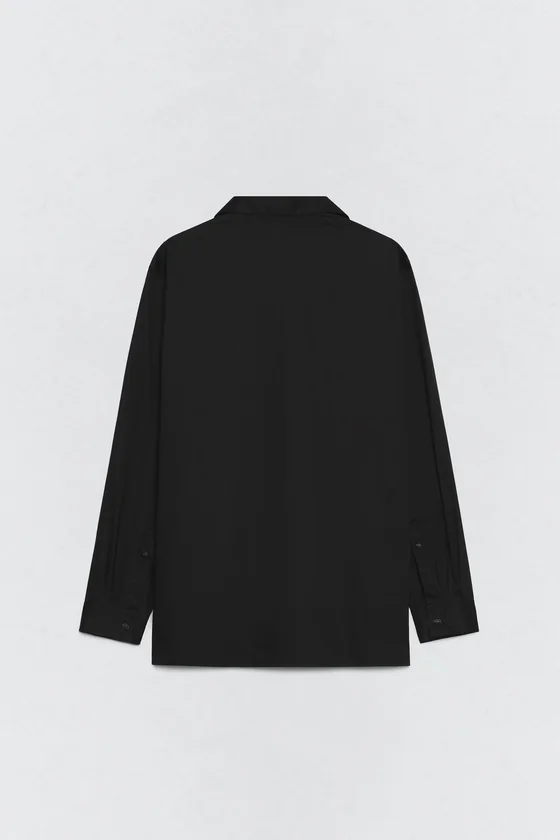 Рубашка из хлопкового поплина свободного кроя Zara «Soshiotsuki»