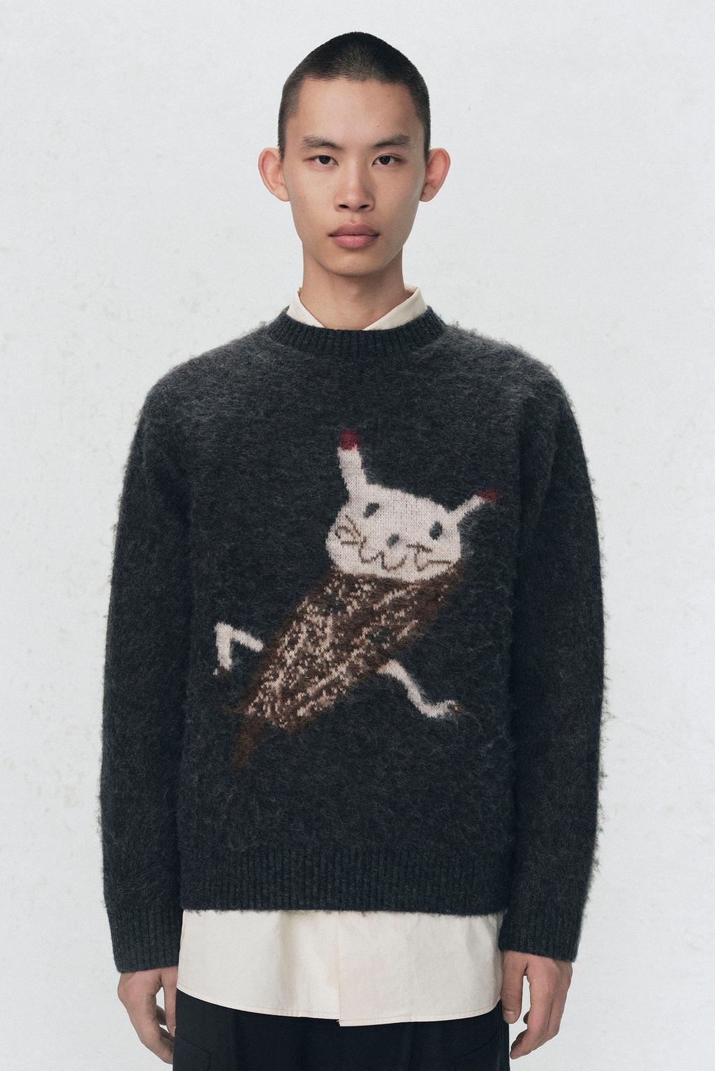 Теплый свитер с интарсией soshiotsuki x zara