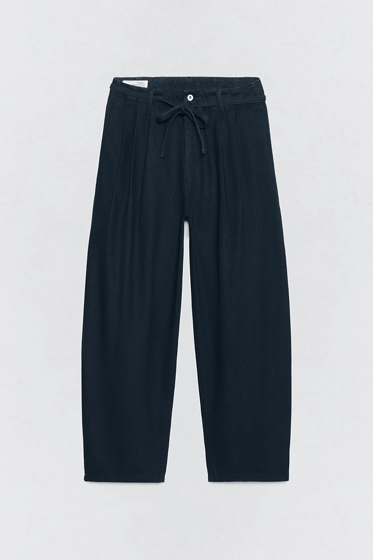 Джинсы широкого кроя с плиссировкой Zara «Soshiotsuki»