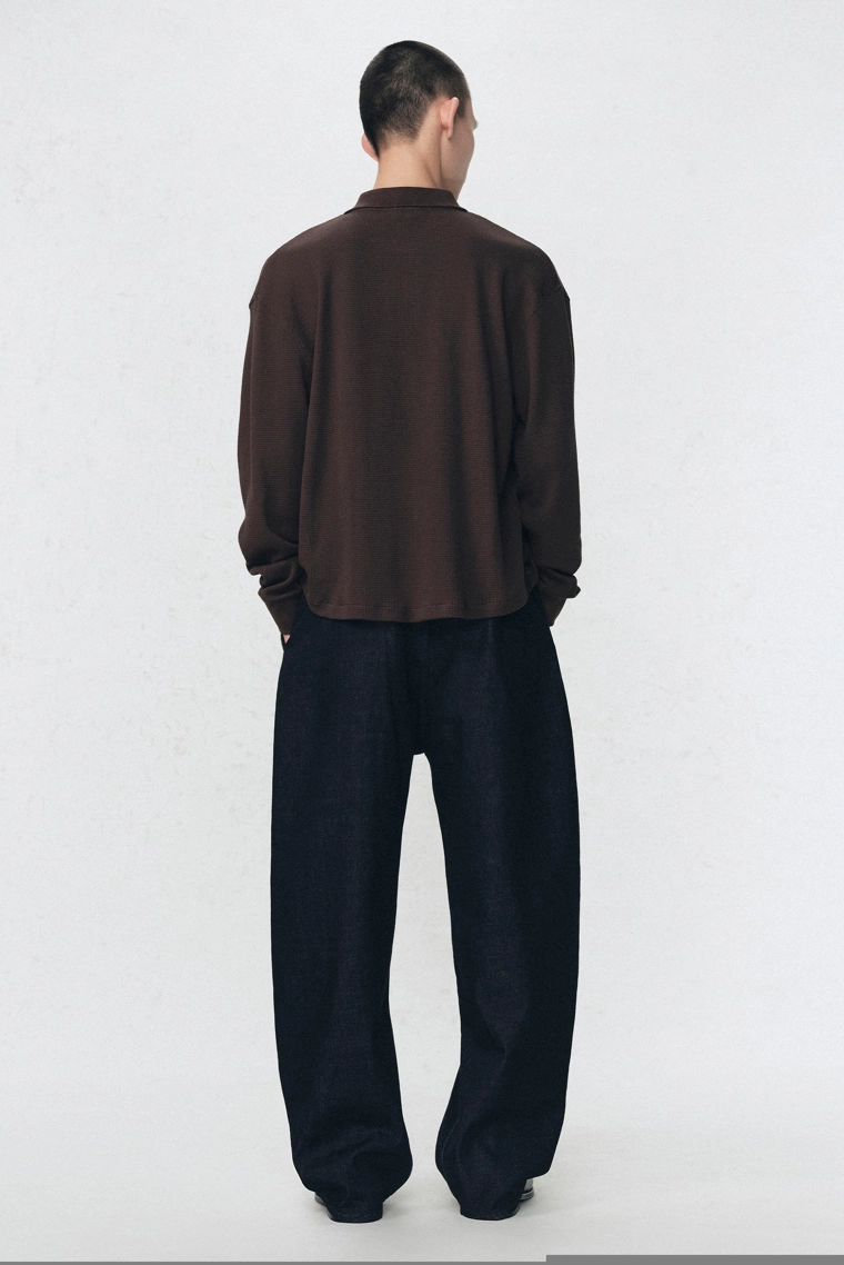 Поло с рельефным вязаным узором soshiotsuki x zara