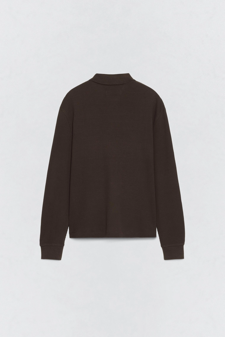 Поло с рельефным вязаным узором soshiotsuki x zara