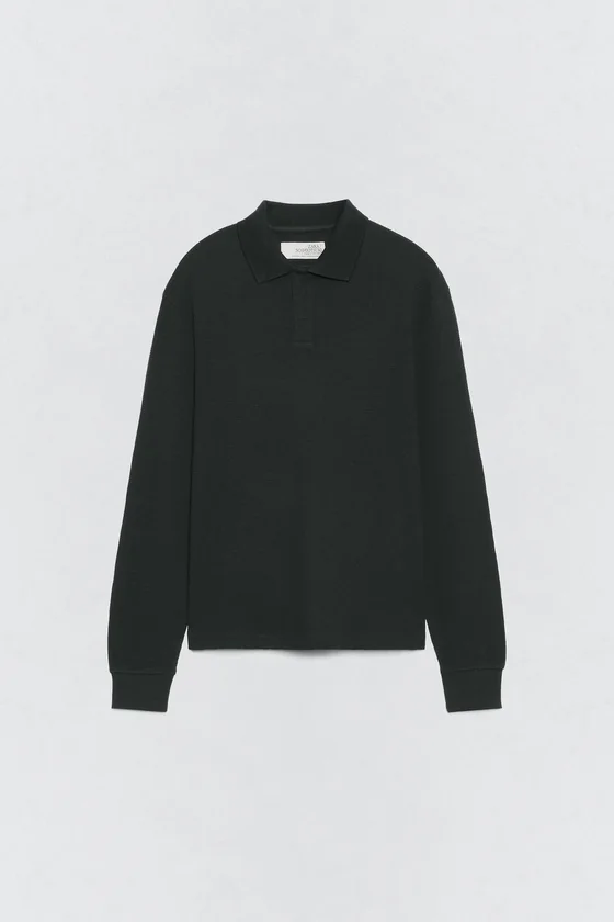 Поло с текстурой вафельного вязания Zara «Soshiotsuki»