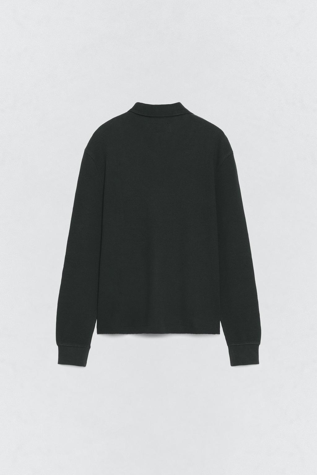 Поло с текстурой вафельного вязания soshiotsuki x zara