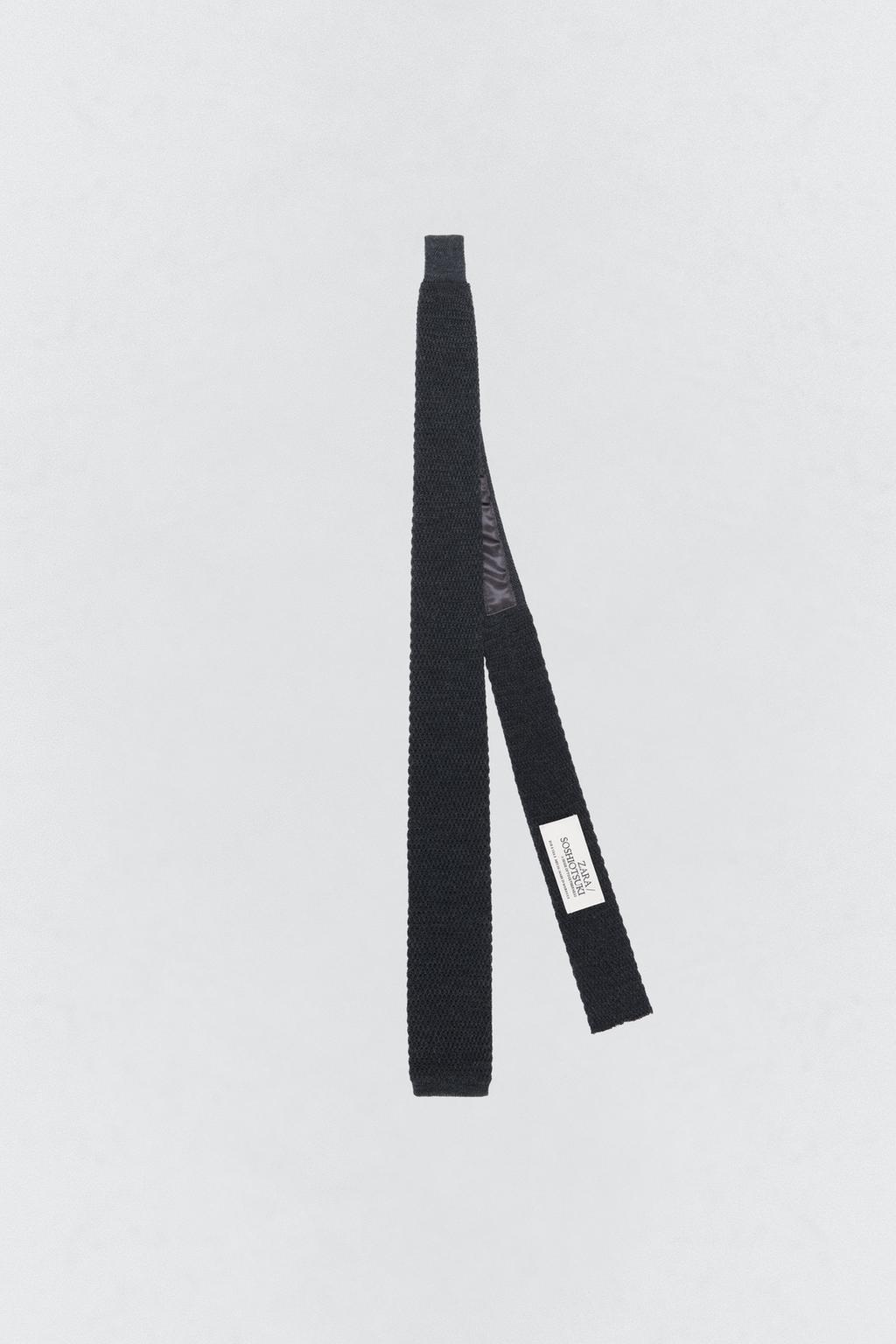 Вязанный галстук из 100% шерсти soshiotsuki x zara