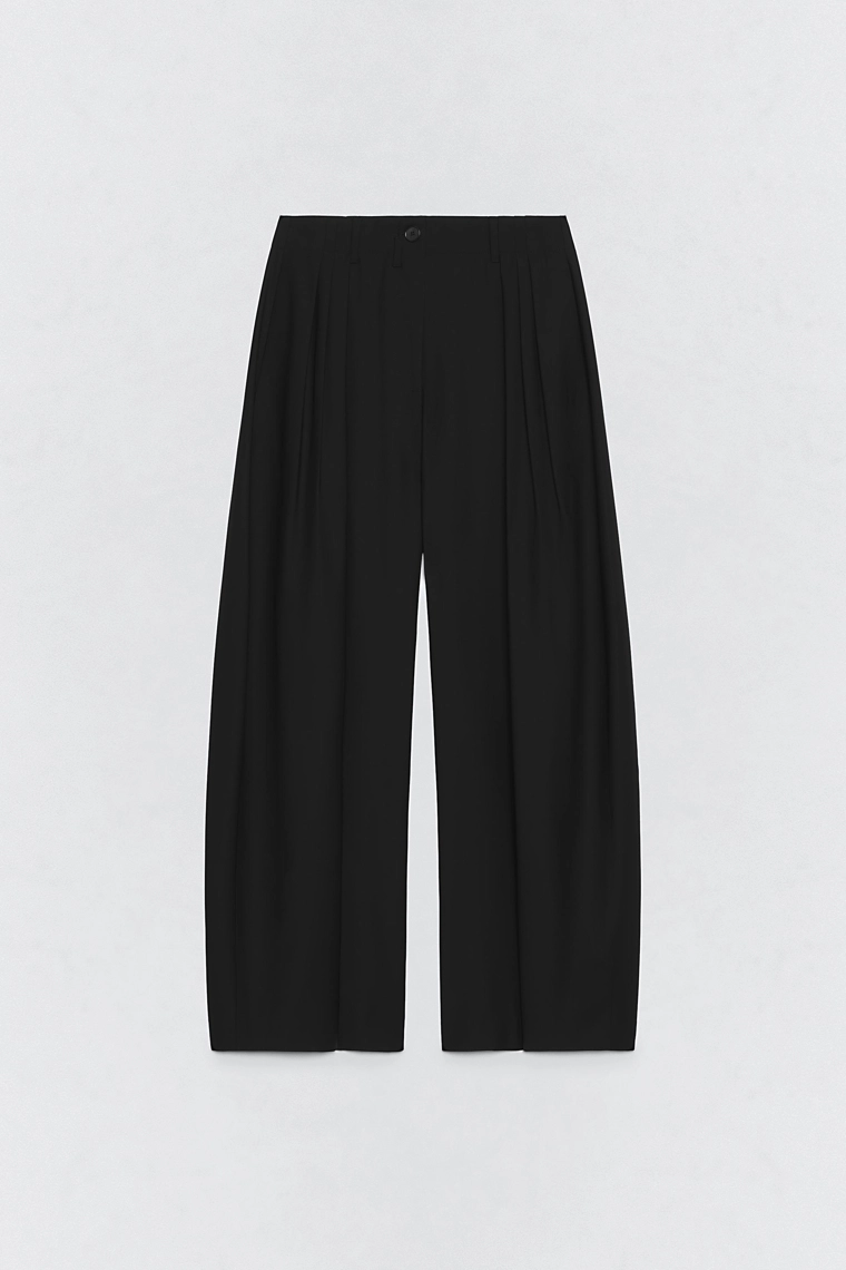 Брюки с защипами из шерсти soshiotsuki x zara