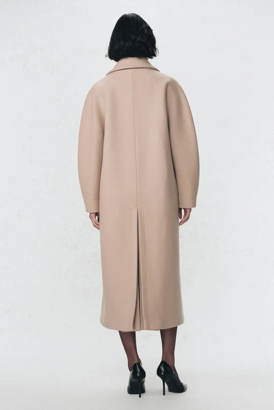 Пальто из шерстяно-миксовой пряжи Zara «Soshiotsuki»
