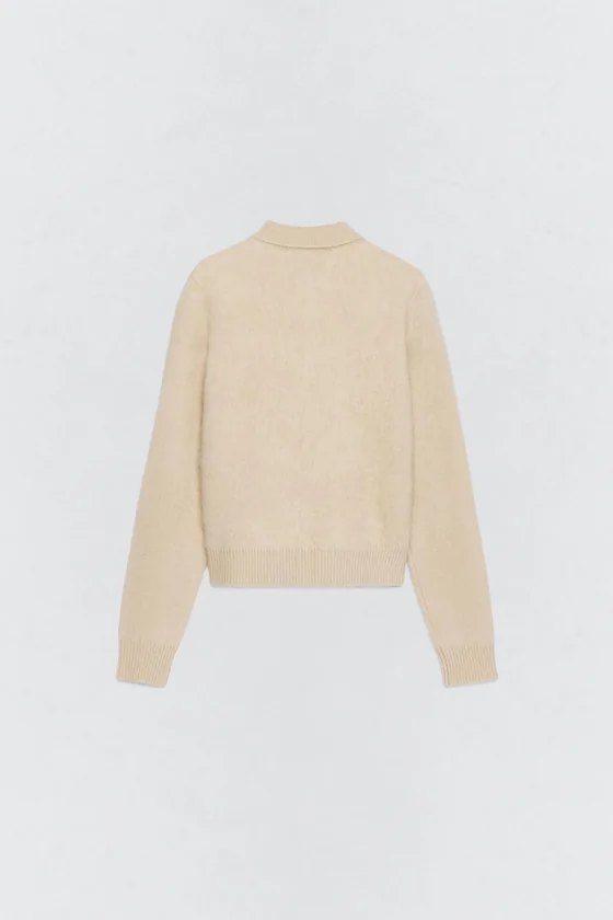 Пиджак с воротником поло из шерсти Zara «Soshiotsuki»