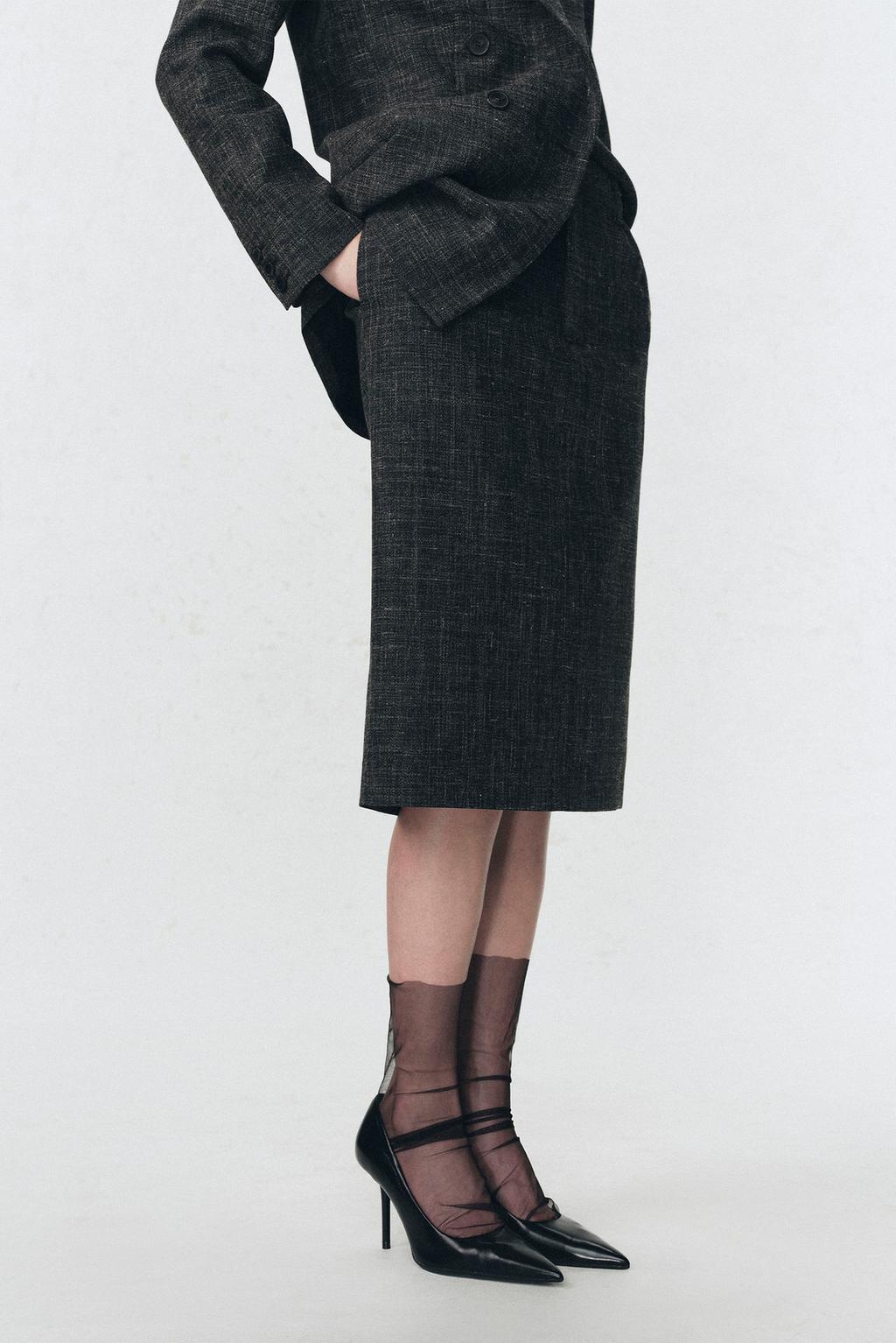 Юбка-карандаш из шерстяной смеси soshiotsuki x zara