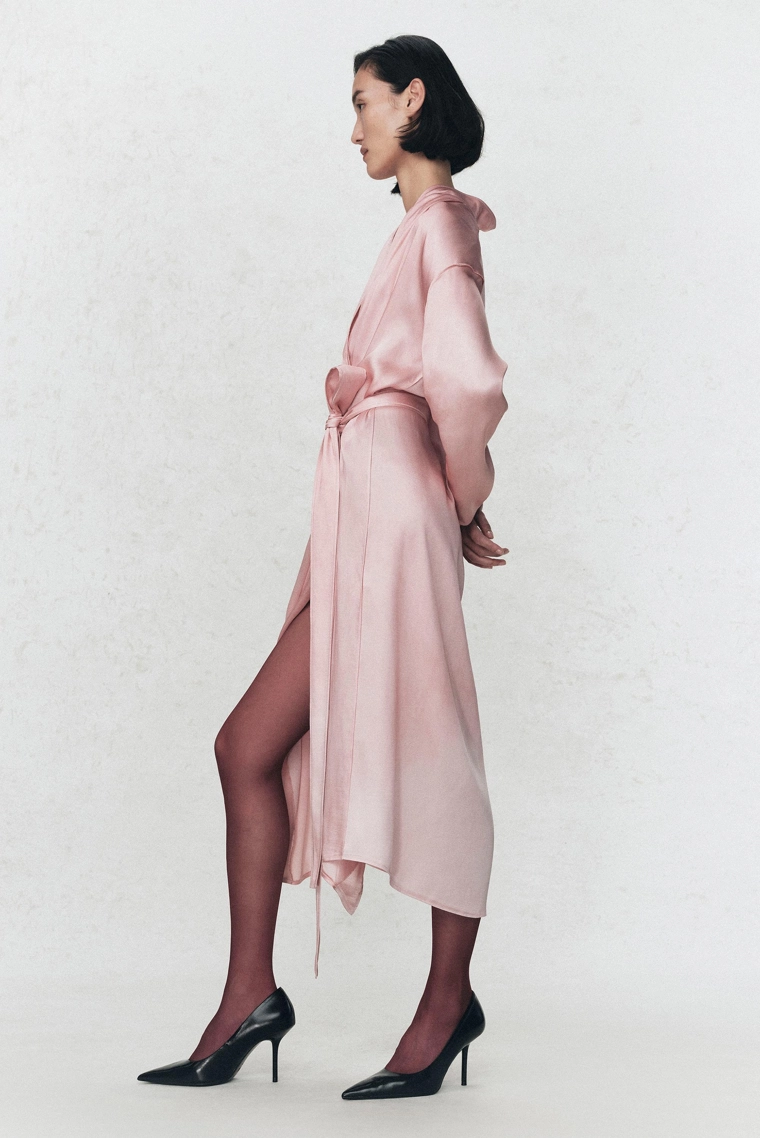 Сарафан со шнуровкой из атласа soshiotsuki x zara