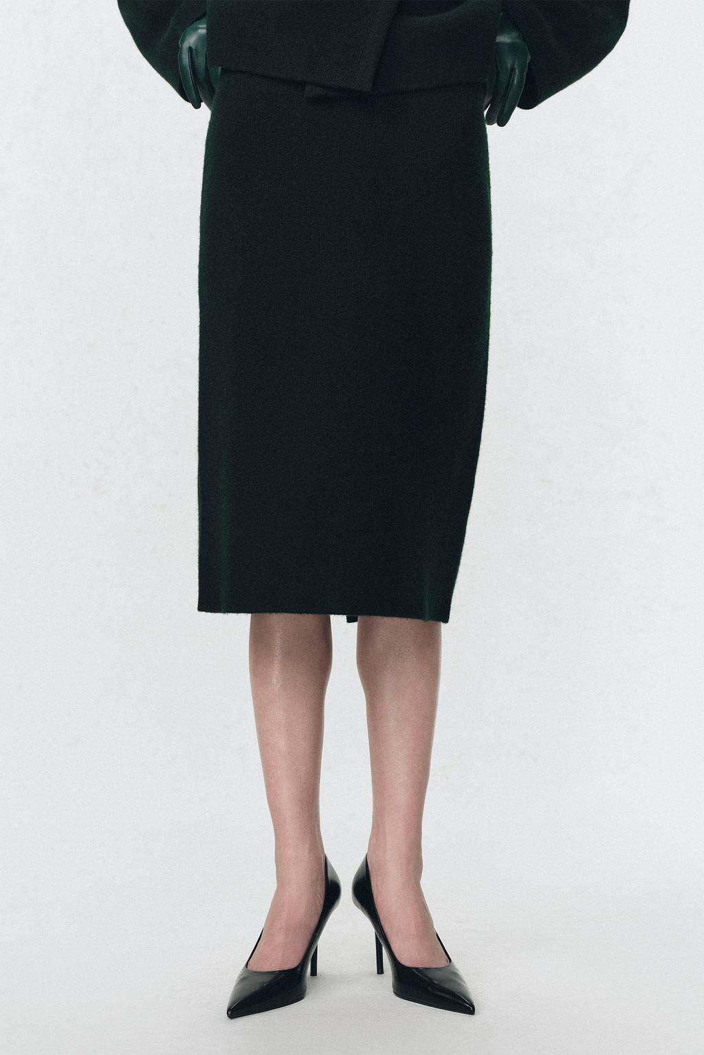 Миди-юбка из 100% шерсти soshiotsuki x zara