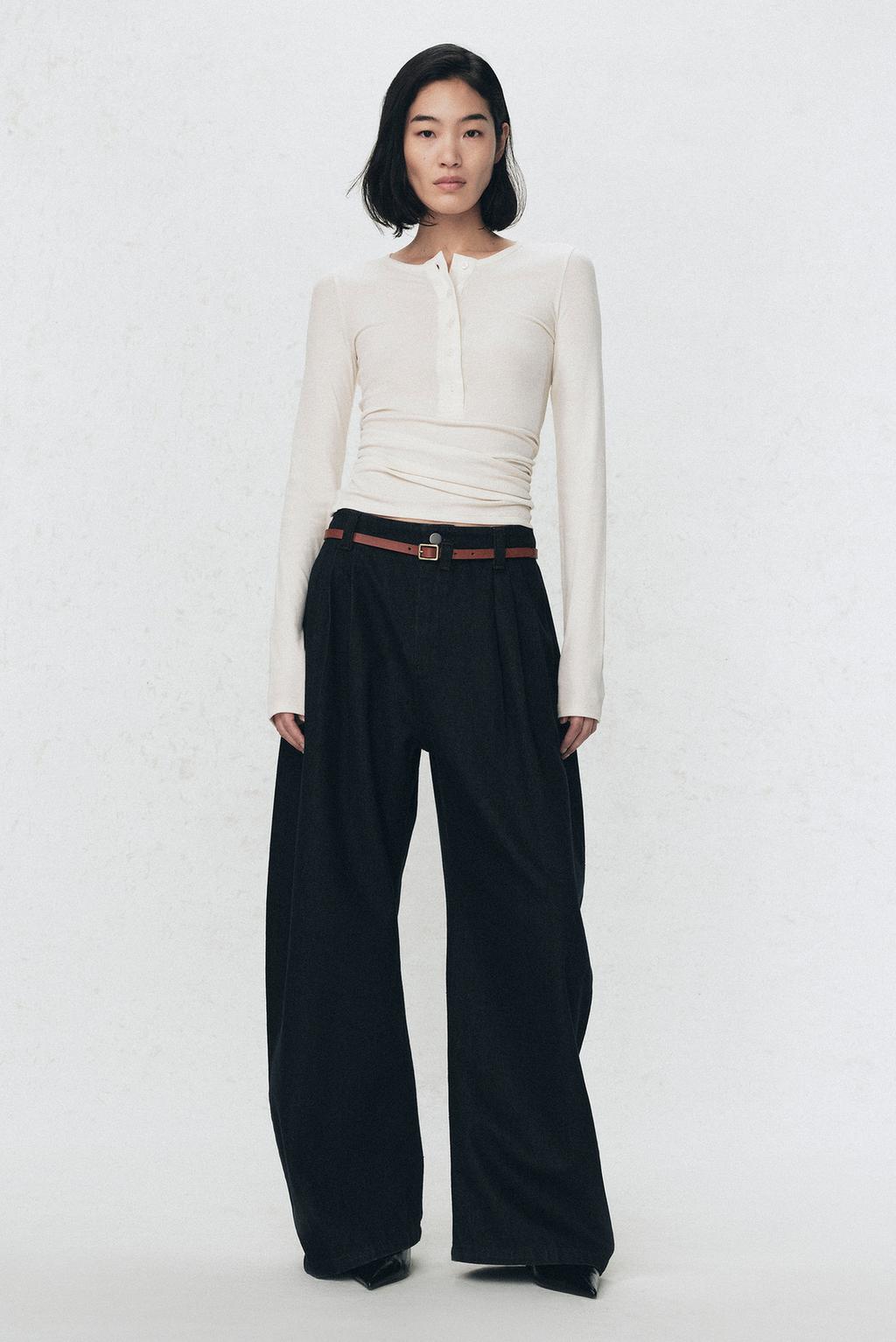 Футболка с воротником хенли от soshiotsuki x zara