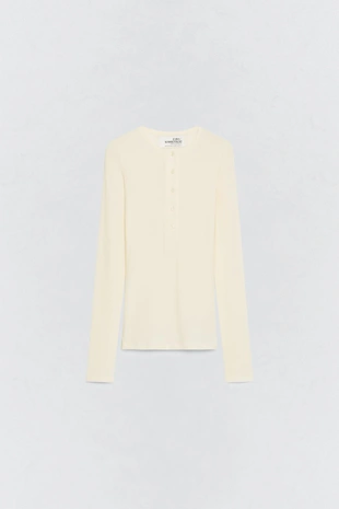 Футболка с воротником хенли от SOSHIOTSUKI X ZARA- Заказать в России