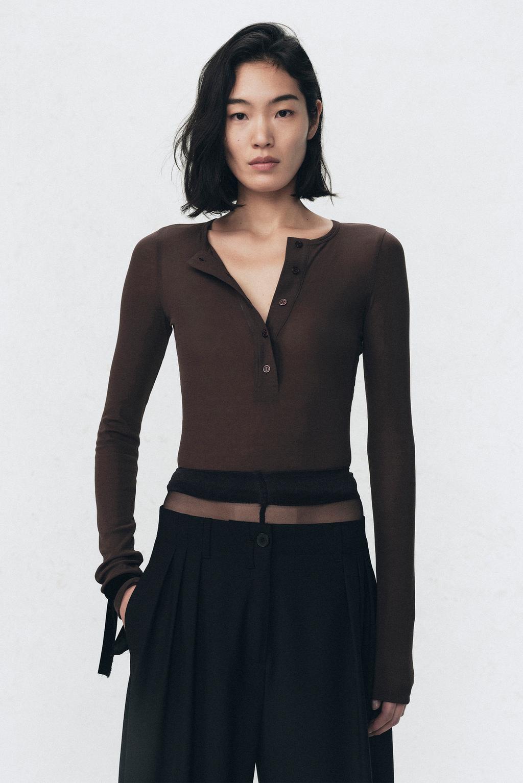 Футболка с воротником хэнли soshiotsuki x zara