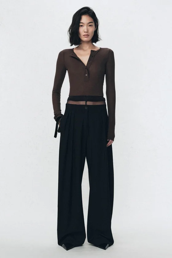 Футболка с воротником хэнли Zara «Soshiotsuki»