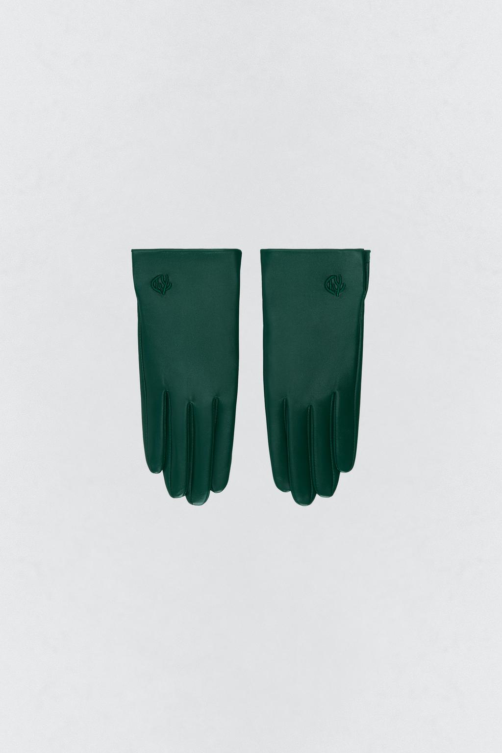 Кожаные перчатки с вышивкой soshiotsuki x zara