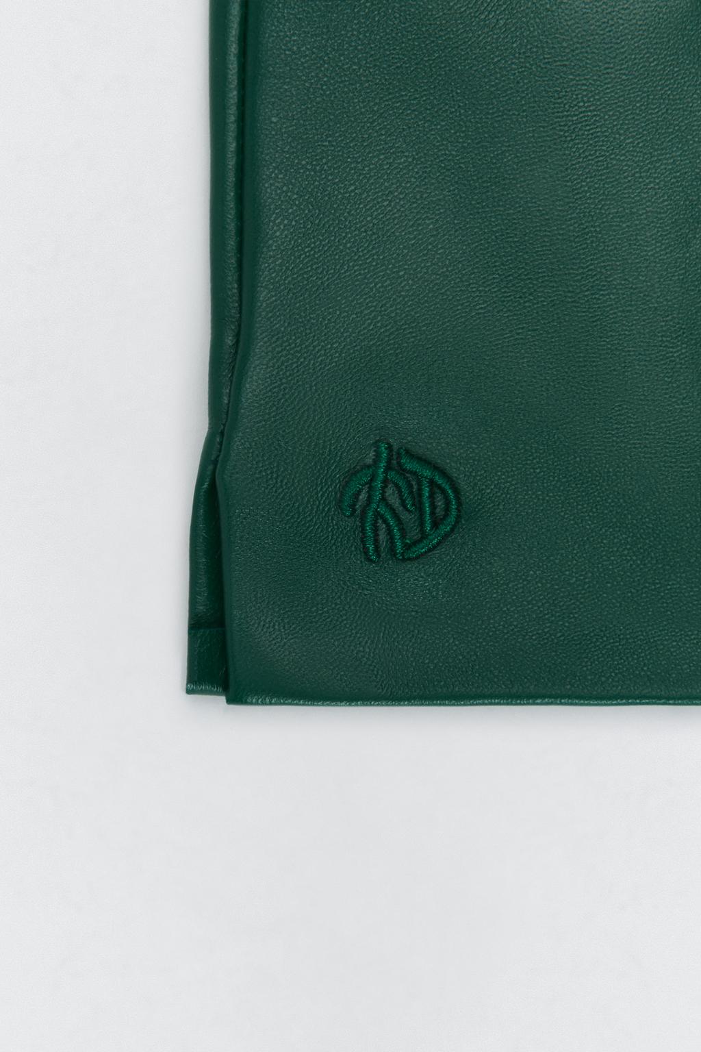 Кожаные перчатки с вышивкой soshiotsuki x zara