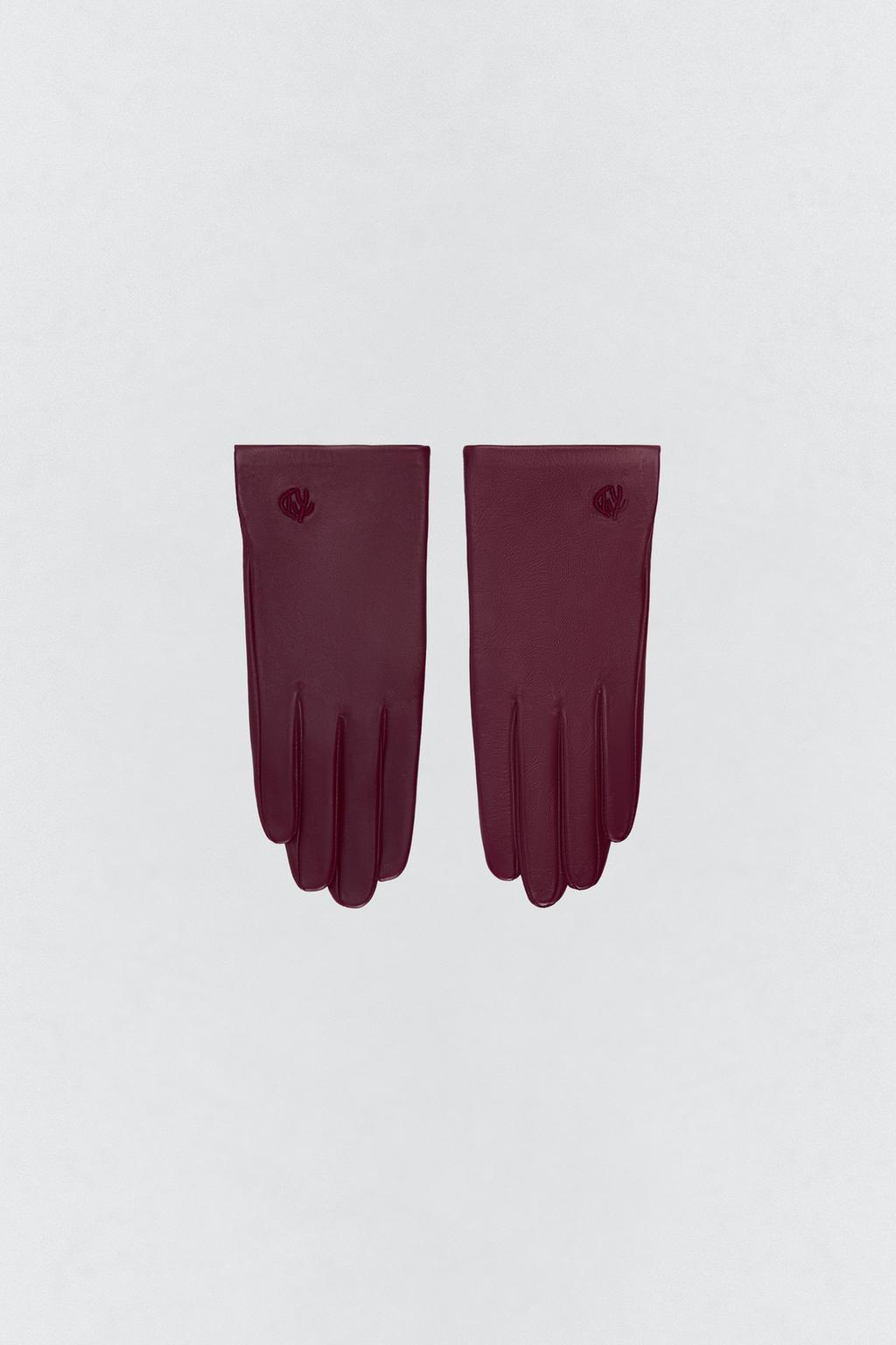 Кожаные перчатки с вышивкой soshiotsuki x zara