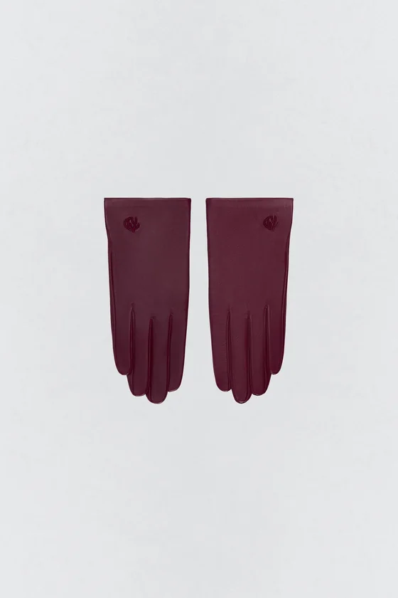 Кожаные перчатки с вышивкой Zara «Soshiotsuki»