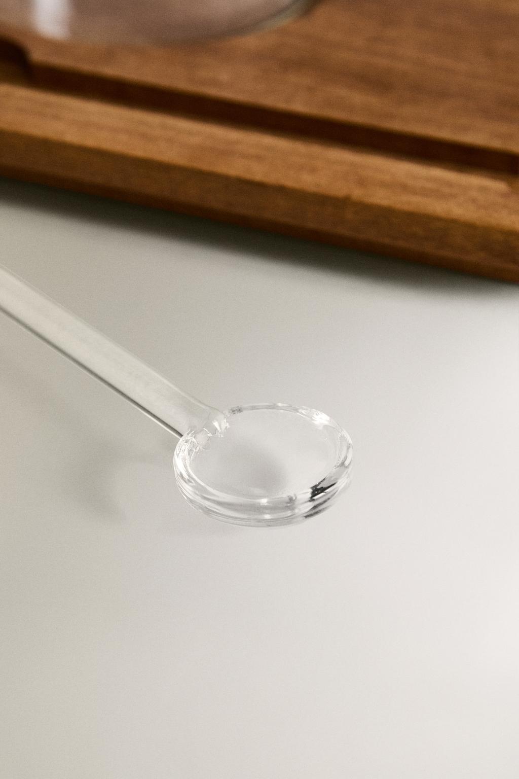 Стеклянная кружка с подносом из боросиликатного стекла