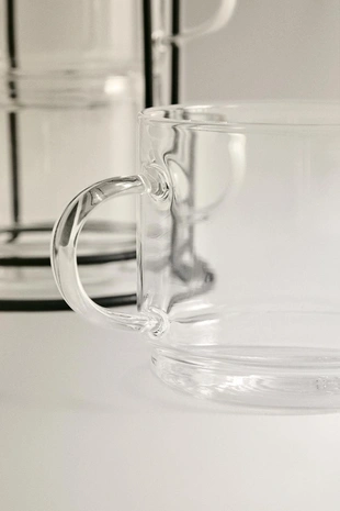 Набор кофейных чашек из боросиликатного стекла (комплект из 4 штук)- Заказать в России