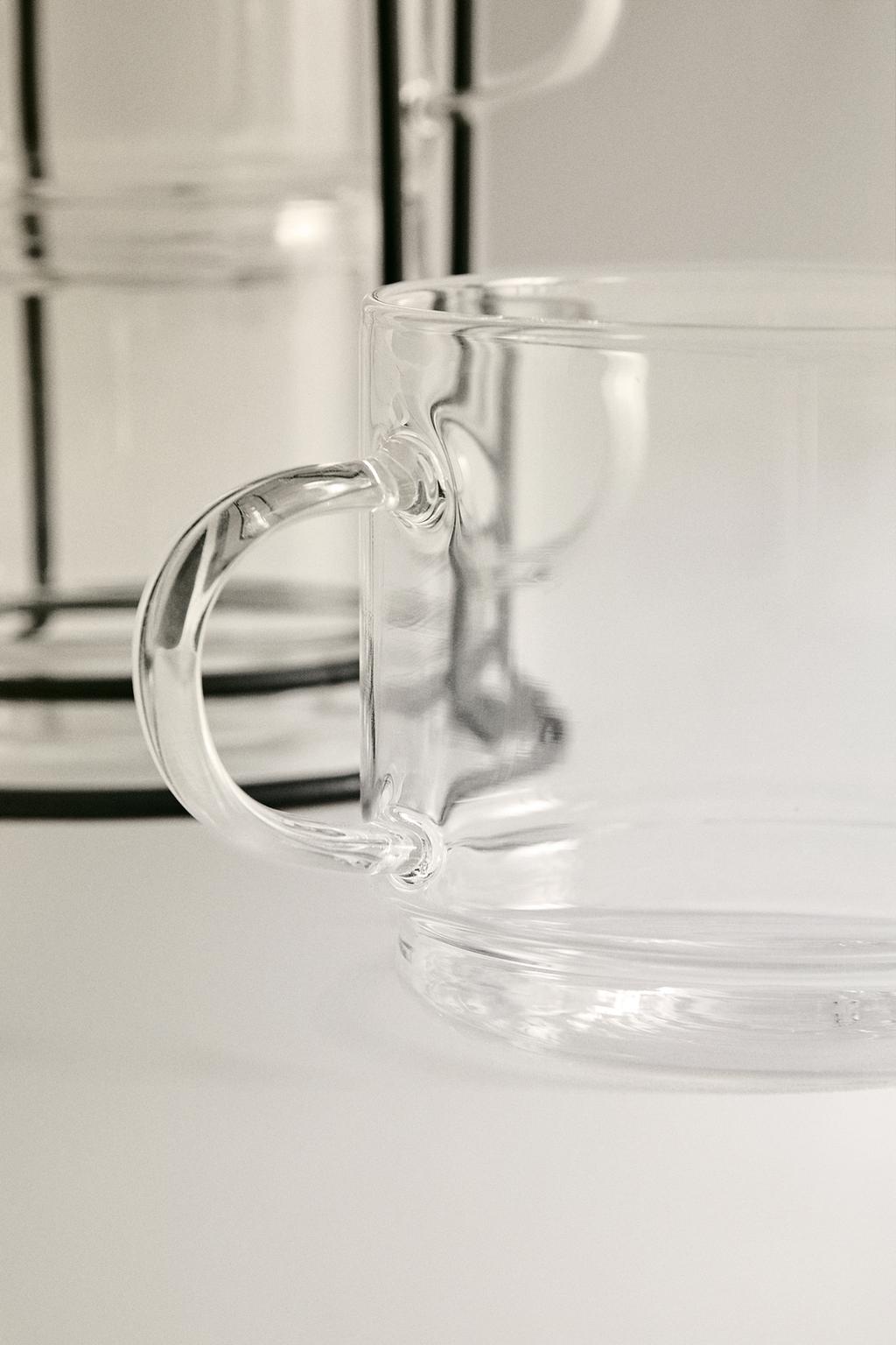 Набор кофейных чашек из боросиликатного стекла (комплект из 4 штук)