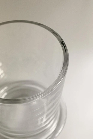 Прозрачная стеклянная чашка для капучино- Заказать в России