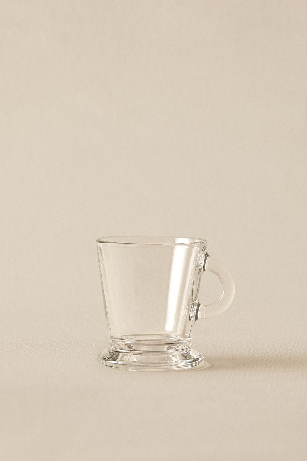 Прозрачная стеклянная чашка для эспрессо