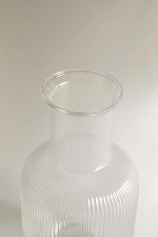 Набор для ночи из боросиликатного стекла с полосатым дизайном (набор из 2)- Заказать в России