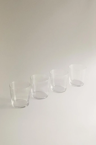 Набор высоких стаканов из стекла (набор из 4 штук)