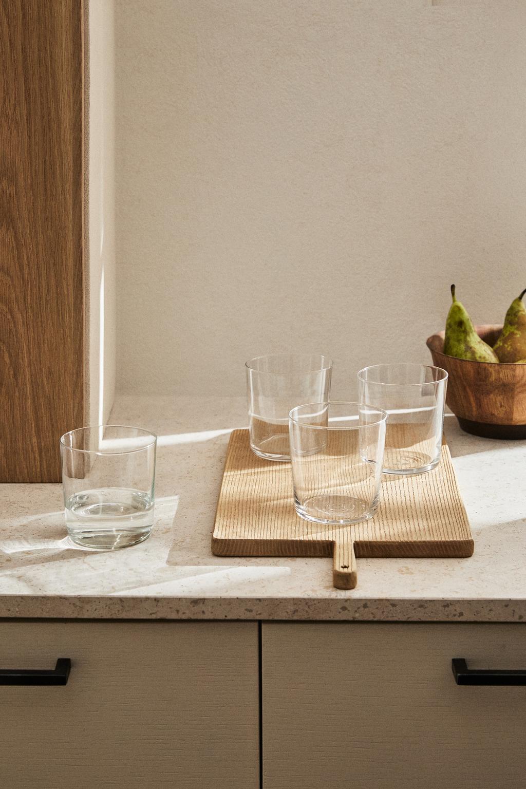 Набор высоких стаканов из стекла (набор из 4 штук)