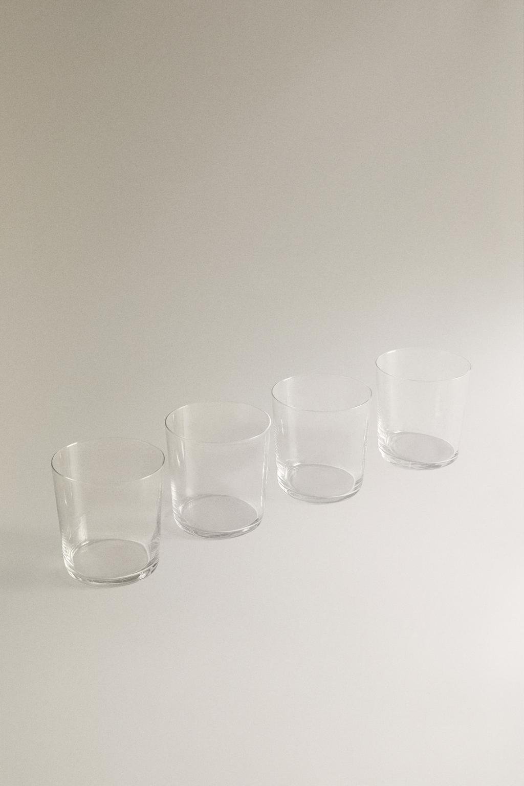 Набор высоких стаканов из стекла (набор из 4 штук)