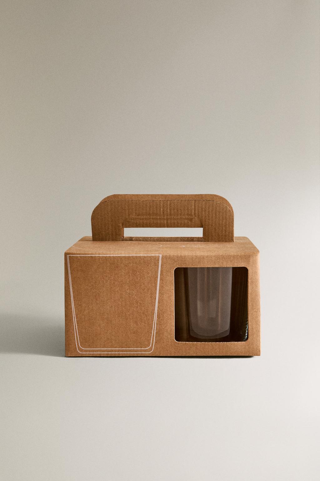 Набор высоких стаканов из стекла (набор из 4 штук)