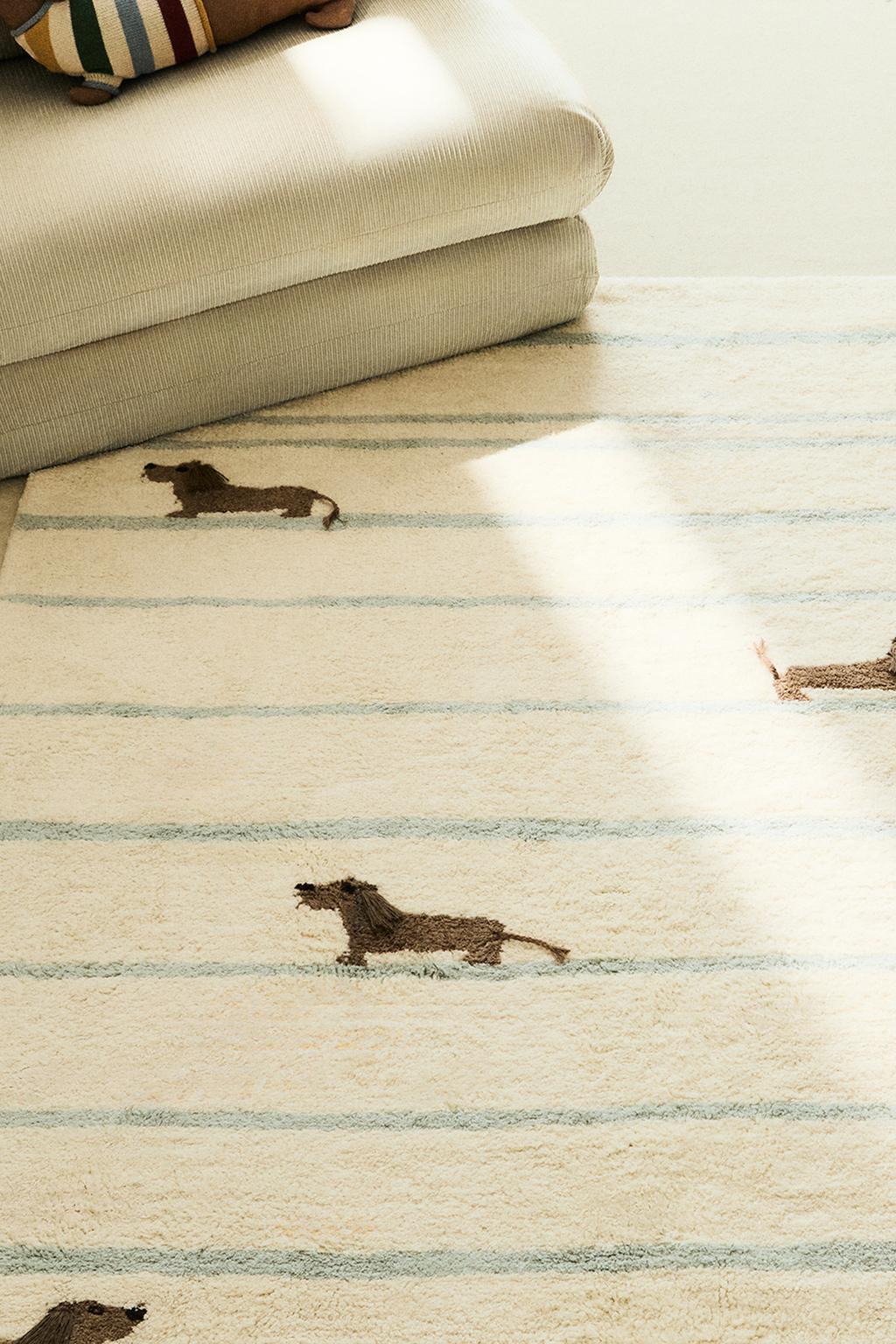 Хлопковый коврик для детей с дизайном собаки