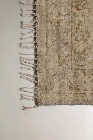 Шерстяной ковер с цветочным принтом- Заказать в России