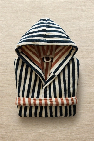 Детский халат с полосками, двусторонний- Заказать в России