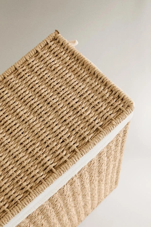 Корзина для белья с текстильной подкладкой