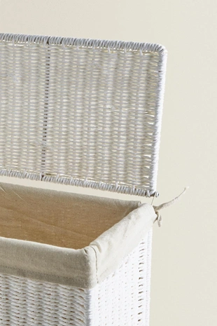 Плетеная корзина для белья с тканевой подкладкой- Заказать в России