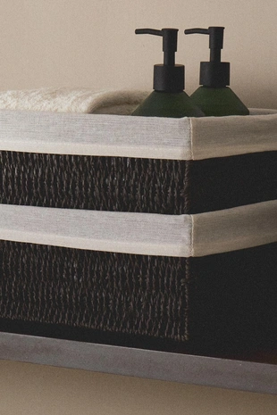 Прямоугольная тканевая корзина для интерьера- Заказать в России