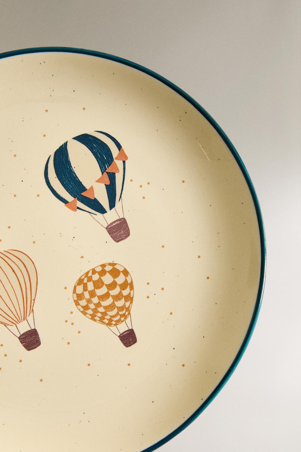 Детский керамический тарелка в виде воздушного шара
