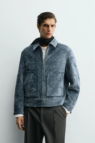 Куртка с рельефным флокированным покрытием- Заказать в России