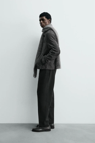 Замшевая куртка классического кроя- Заказать в России