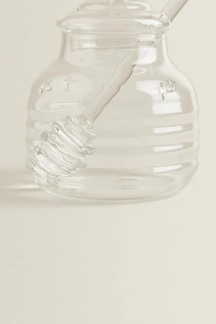 Банка для меда из боросиликатного стекла с рисунком пчелы на крышке- Заказать в России