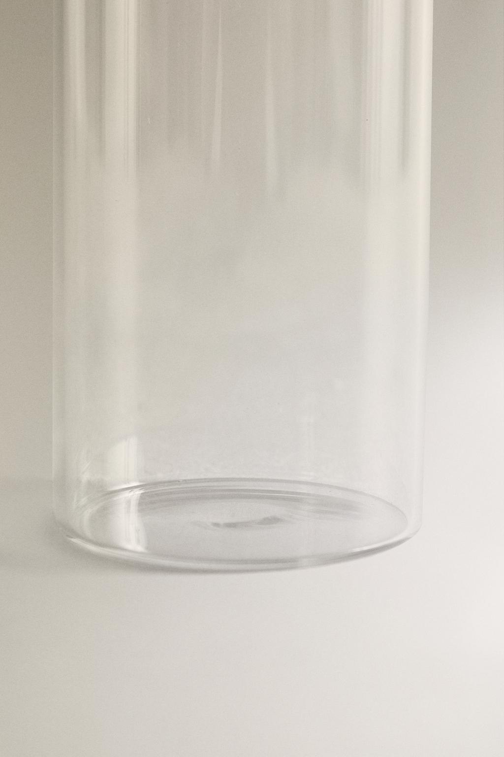 Стеклянная банка для хранения кухонных принадлежностей из дерева акации