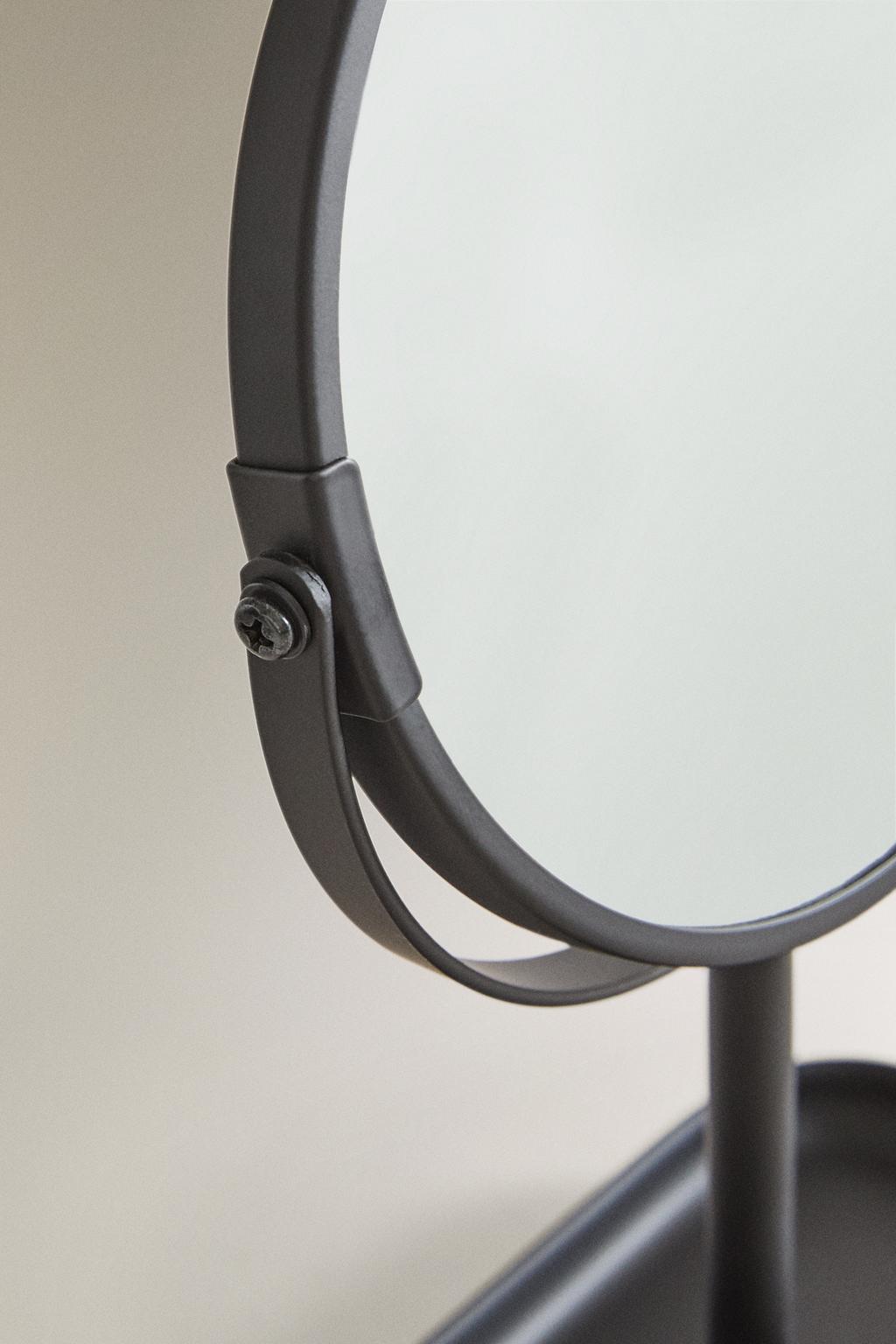 Зеркало для туалетного столика из черной смолы